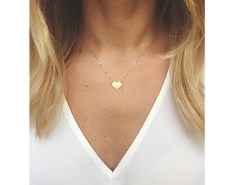 Small heart Necklace/ Dainty Heart Necklace / Gold Filled Heart Necklace