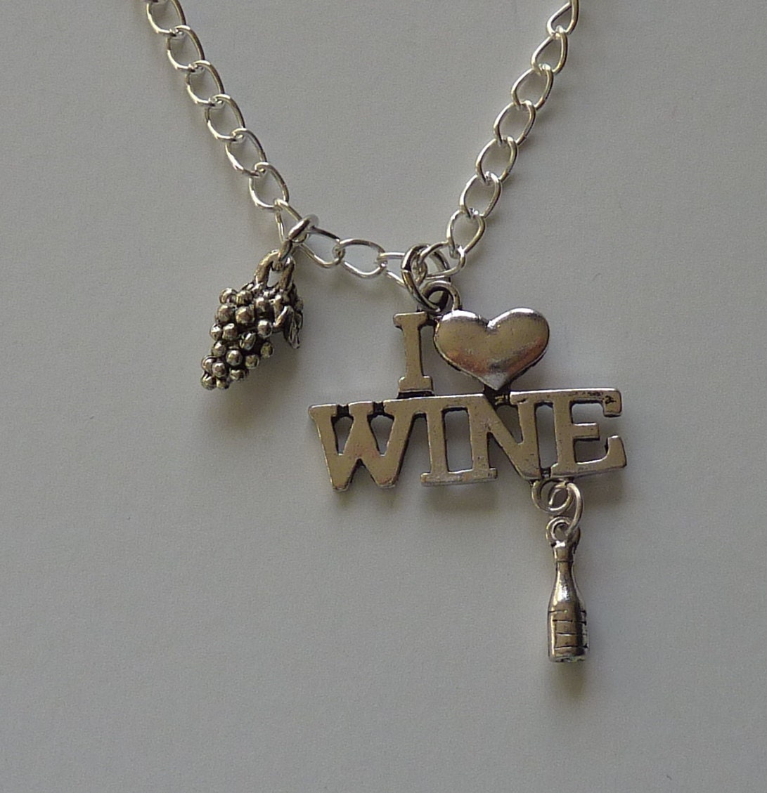 Wine glass necklace wine jewelry bottle opener wine wine