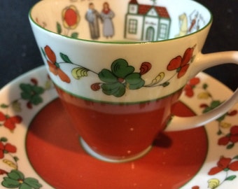 The Wedding Procession, Porsgrund, Norway, Teacup and Saucer