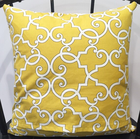 Pillow Cover Mustard Yellow 20x20 Throw by EclecticGypsyCo on Etsy