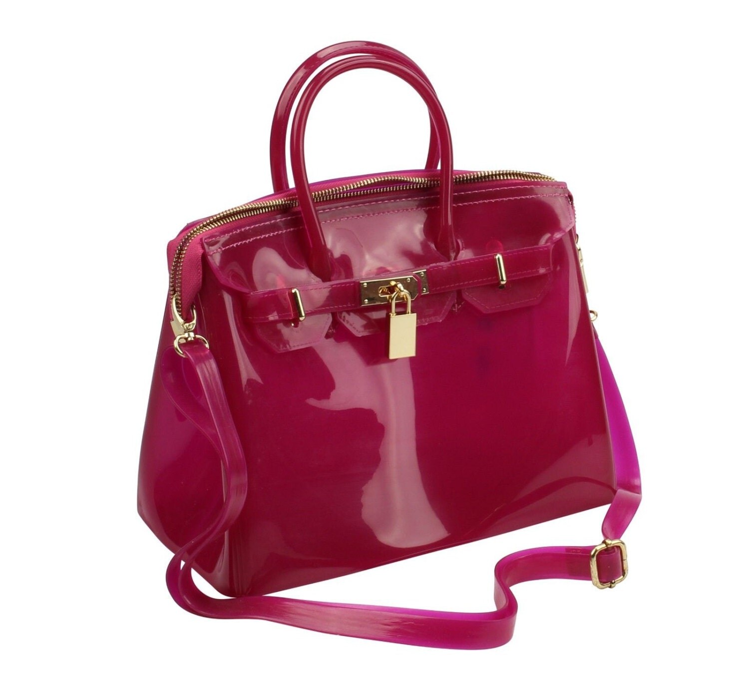 hot pink jelly purse