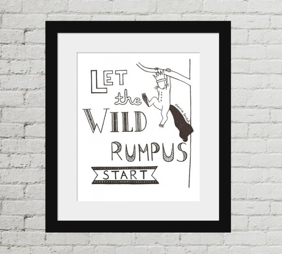 INSTANT DOWNLOAD Where The Wild Things Are Book Quote Print