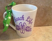 Beach Life Coffee Mug,Fun In The Sun, Coffee Mug Lavender,Sun Fun Cup,Funny Cup,Fun Mug,Hot Tea Cup,Beach Bum,Beachware,Ocean Fun Mug,Coffee
