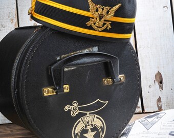 Northern Jurisdiction Mason Cap, Hat, Hat Box, Fraternal Order, Secret Society, Hidden Mystery, Mason Brotherhood, Free Mason, Freemasonry