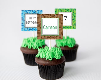 Minecraft cupcake  Etsy