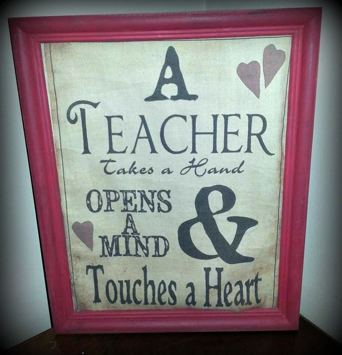 8x10 Framed Teacher Quote 5x7 Canvas Panel Teacher Quote