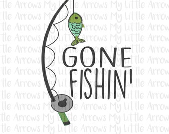 Gone fishing svg | Etsy