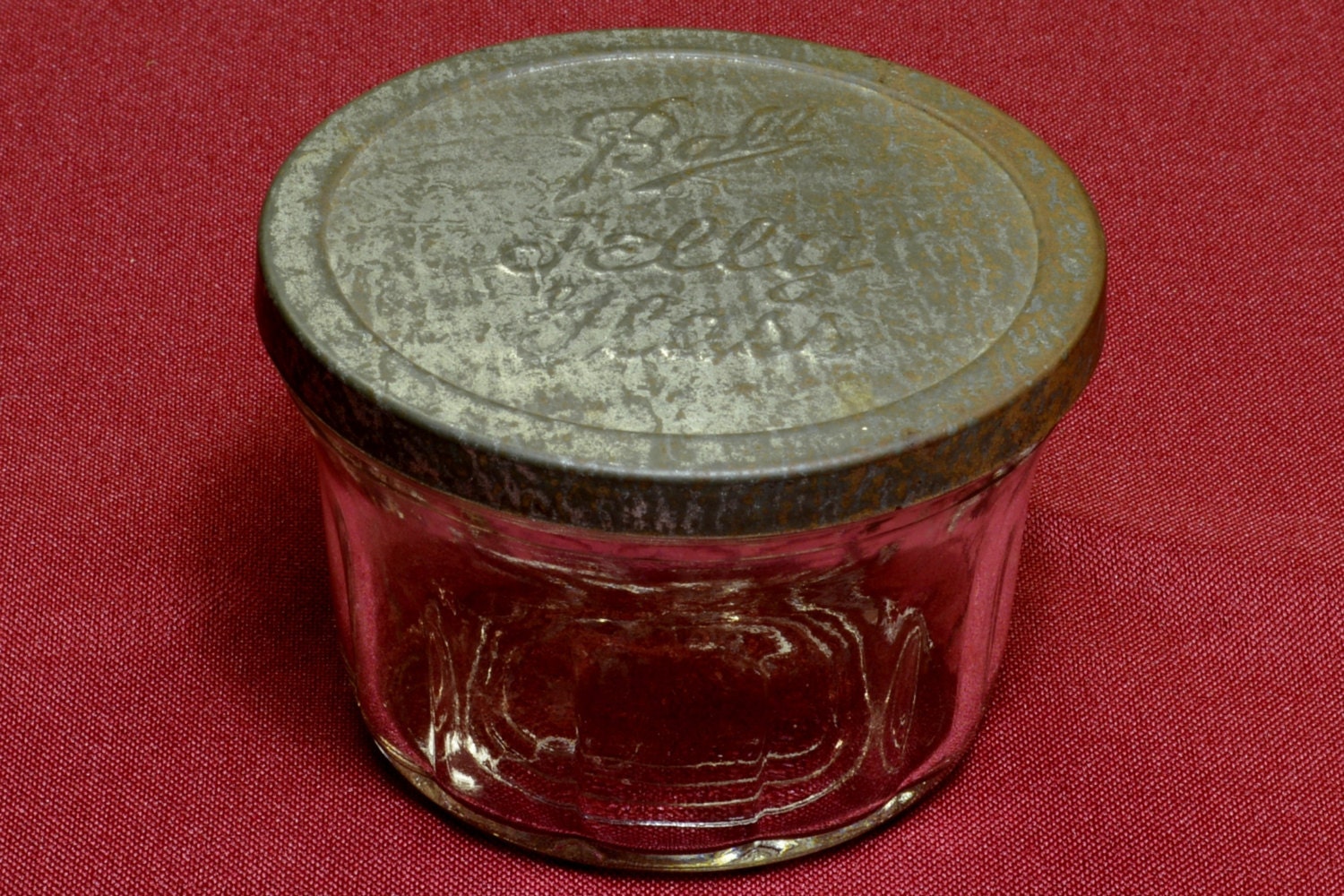 Ball Jelly Jar with Metal Lid Small Antique Glass Jar and Lid