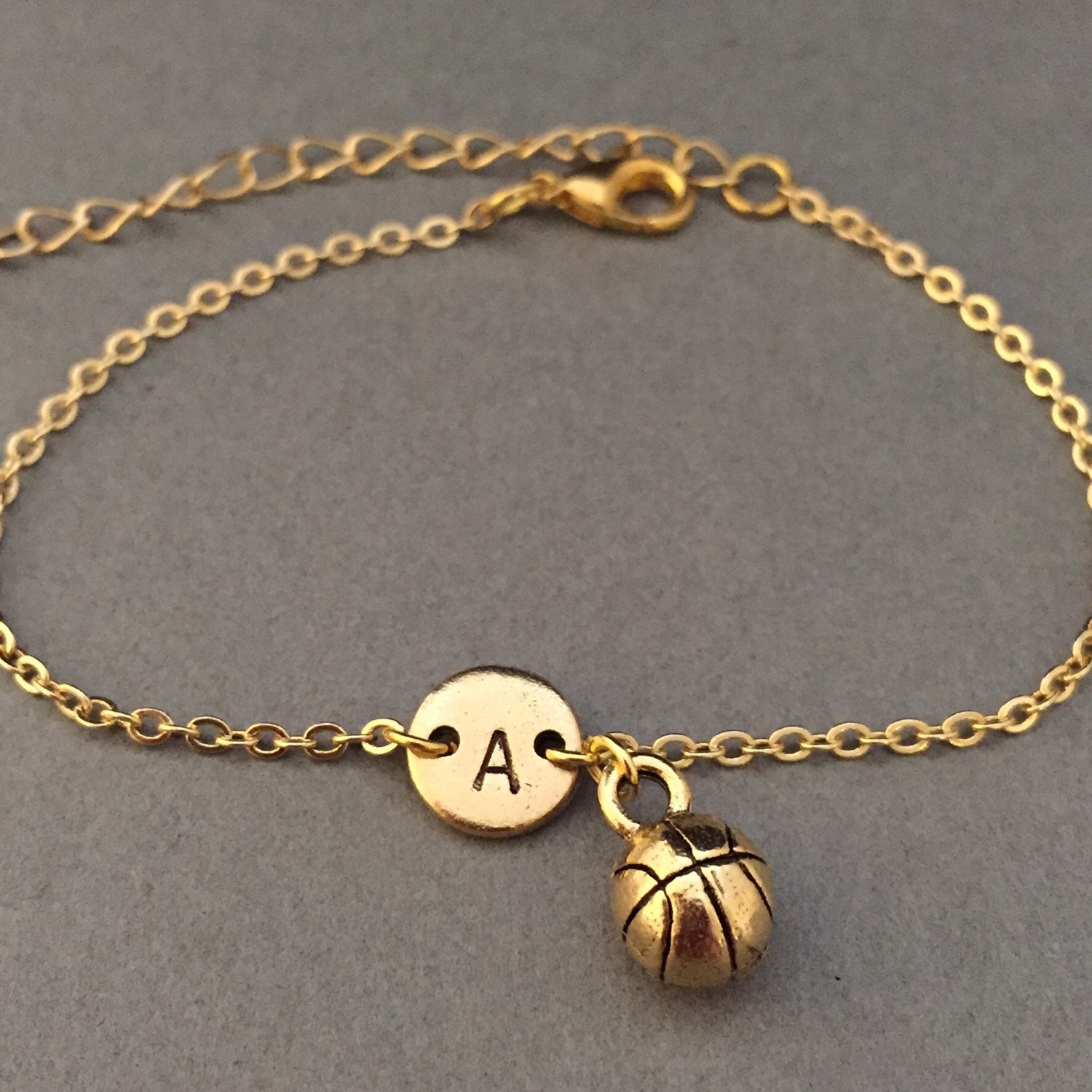 Basketball charm bracelet basketball charm sports charm