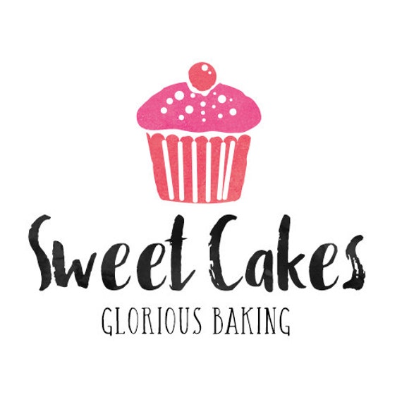 Items similar to Gold Logo, Bakery Logo, Cupcake Logo, Premade Logo ...