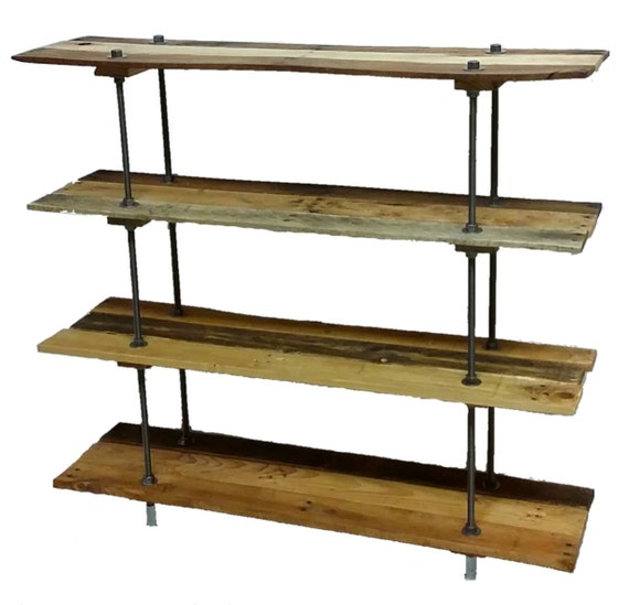 Vintage Reclaimed Wood Pallet 5 Shelf Bookcase or Bookshelf Industrial 