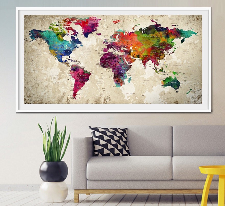 Large World Map For Wall