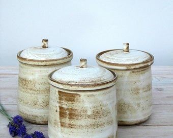 ceramic jar with lid,ceramic jar,ceramic salt cellar,sugar jar,rustic jar,white ceramic jar,ceramic cookie jar,ceramic lidded jar,white jar