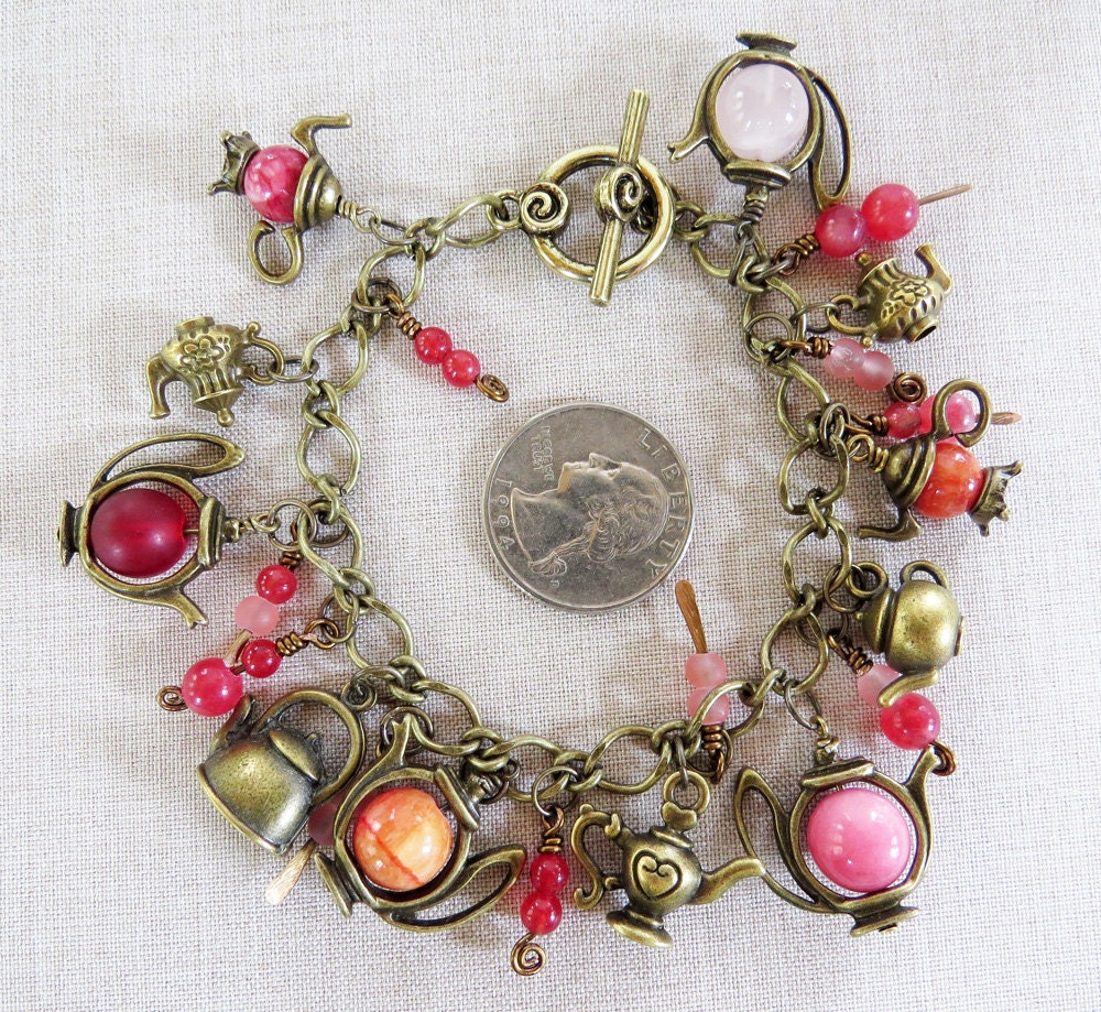 Tea Lovers Jewelry Teapot Charms Jewelry Teapot Bracelet