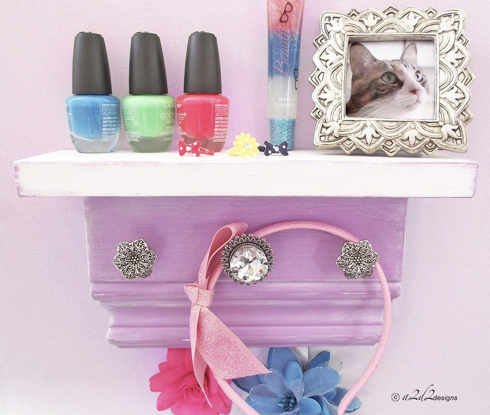 Hair Bow Holder Hair Accessory Organizer Holder with Shelf