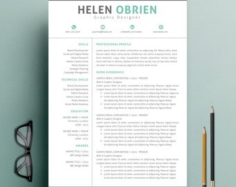 Professional Resume Template | CV Template + Cover Letter + Reference Letter for MS Word | Instant Digital Download | Mac or Pc
