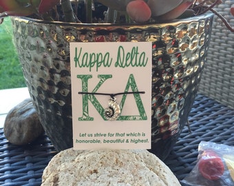 Kappa Delta Nautilus Shell Wish Bracelet~ Kappa Delta Sorority~ College Life~ Go Greek~ Big Sis Lil Sis Reveal~ Rush Week~ Party Favor