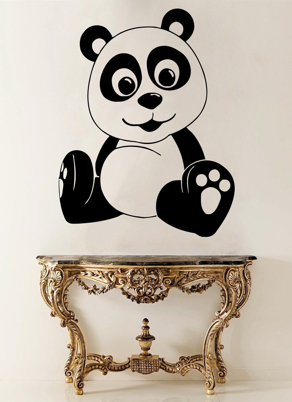 Panda Vinyl Decal Panda Bear Wall Sticker Cartoon Animals Wall