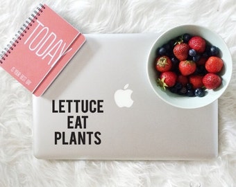 Lettuce Eat Plants Sticker - Vegan Decal - Vegan Sticker - Vegetarian Sticker - Vinyl Decals - Laptop Stickers - Car Decals - Car Stickers