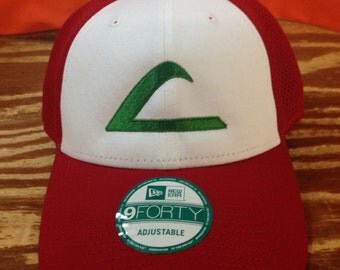 Pokemon Inspired Ash Ketchum High Quality 6 Panel Adjustable Cap hat Embroidered