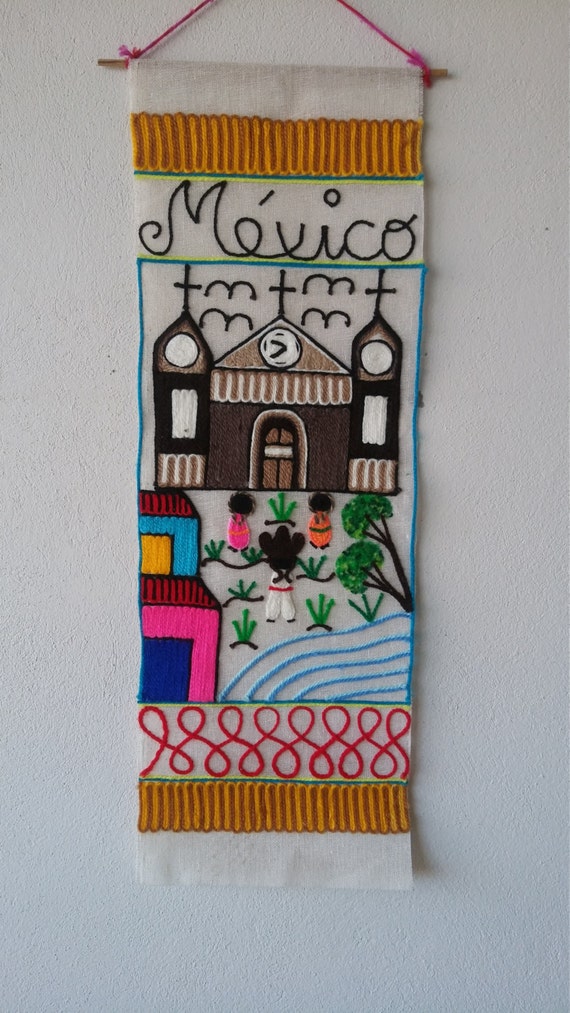 Mexican Wall Hanging Tapestry Mexican serape Textile wall