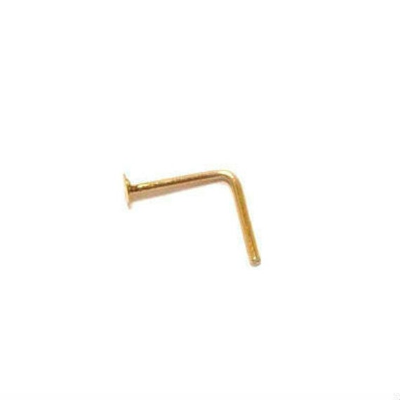 Tiny Nose Ring L Shaped Nose Stud Flat Nose Ring by