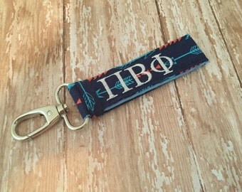 Pi Beta Phi Keychain, Sorority Key Fob, Pi Phi Keychain, Pi Beta Phi, Sorority Key Chain, Sorority Gift, Sorority Keychain