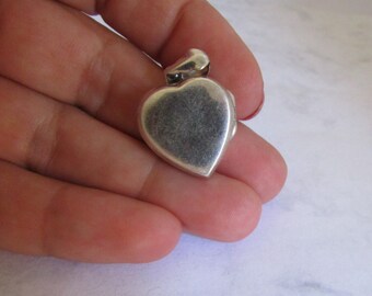 Heart Locket, Real 925 Sterling Silver Heart Charm Pendant Locket for necklaces and bracelets
