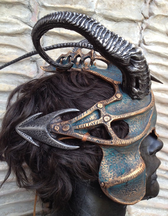 Predator Mask Helmet,Аrcher Mask,Masquerade Mask Helmet,Demon Mask,Amazon Helmet,Mask Warrior,Larp Armor,Masks Steampunk,Destiny Mask Helmet by BirdArtBulgaria steampunk buy now online