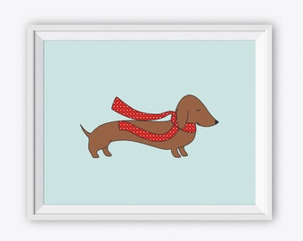 dachshund wall art | etsy dachshund wall art | etsy