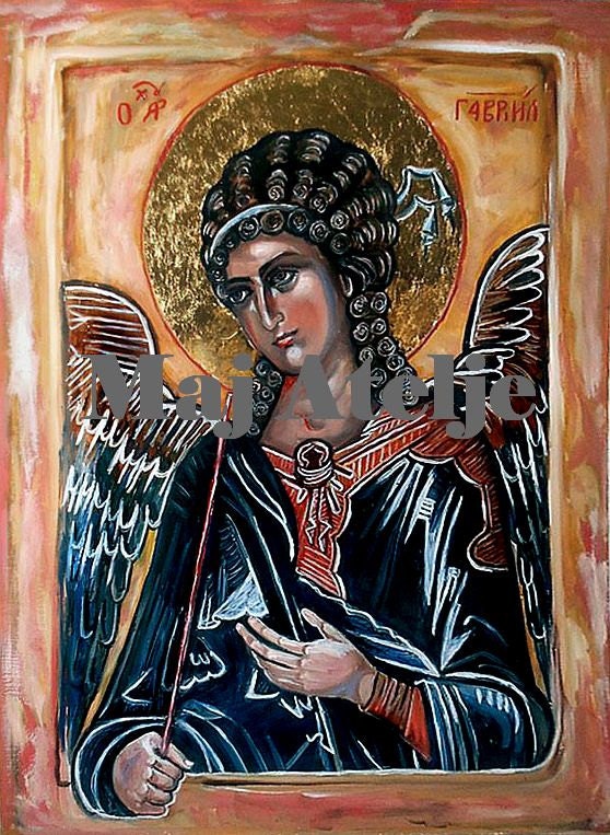 Archangel Gabriel Sveti Arhangel Gavrilo Byzantine icon