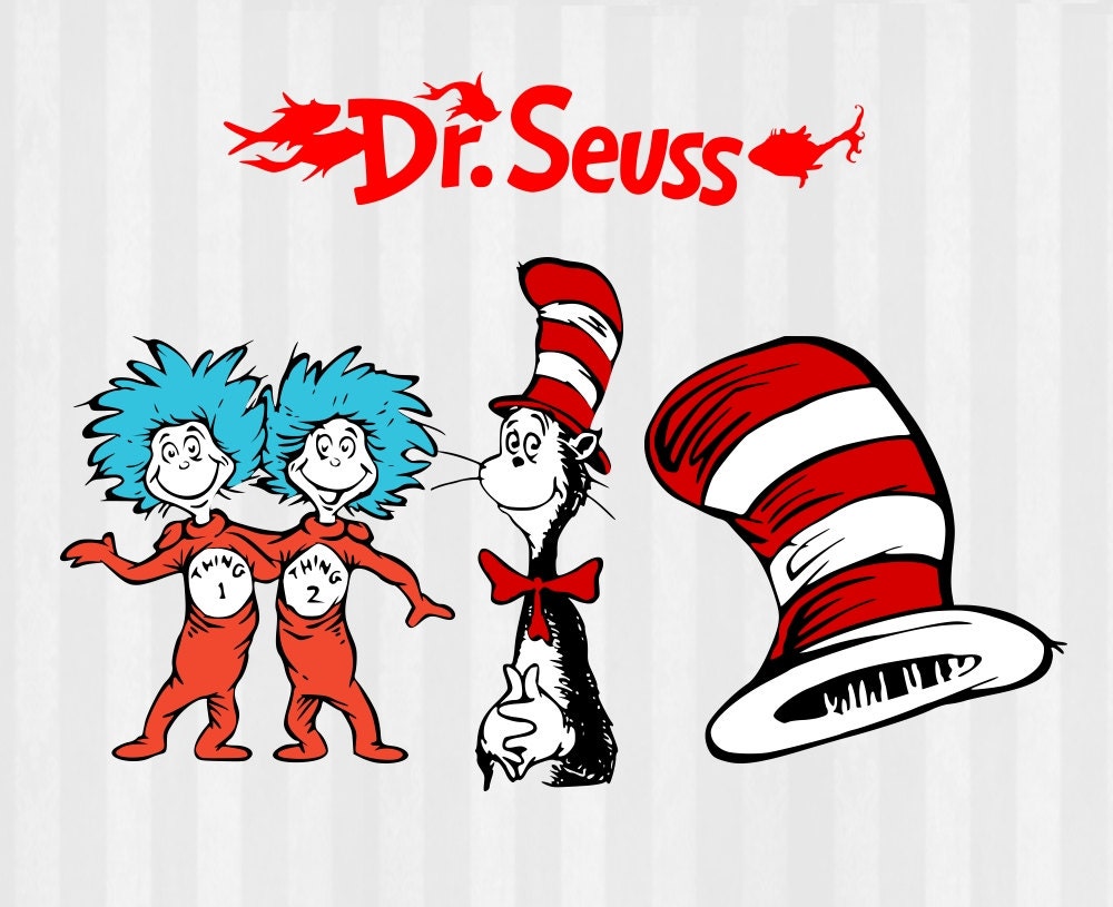 Dr Seuss Clip art Dr Seuss SVG Cat in the hat by 5MonkeysClipart