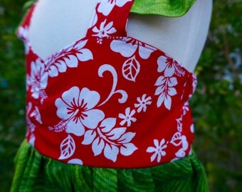 Disney Inspired Lilo and Stitch Dress- Lilo Dress- Lilo Costume- Lilo and Stitch Costume- Hula Dress- Hula Costume- Lilo and Stitch Birthday