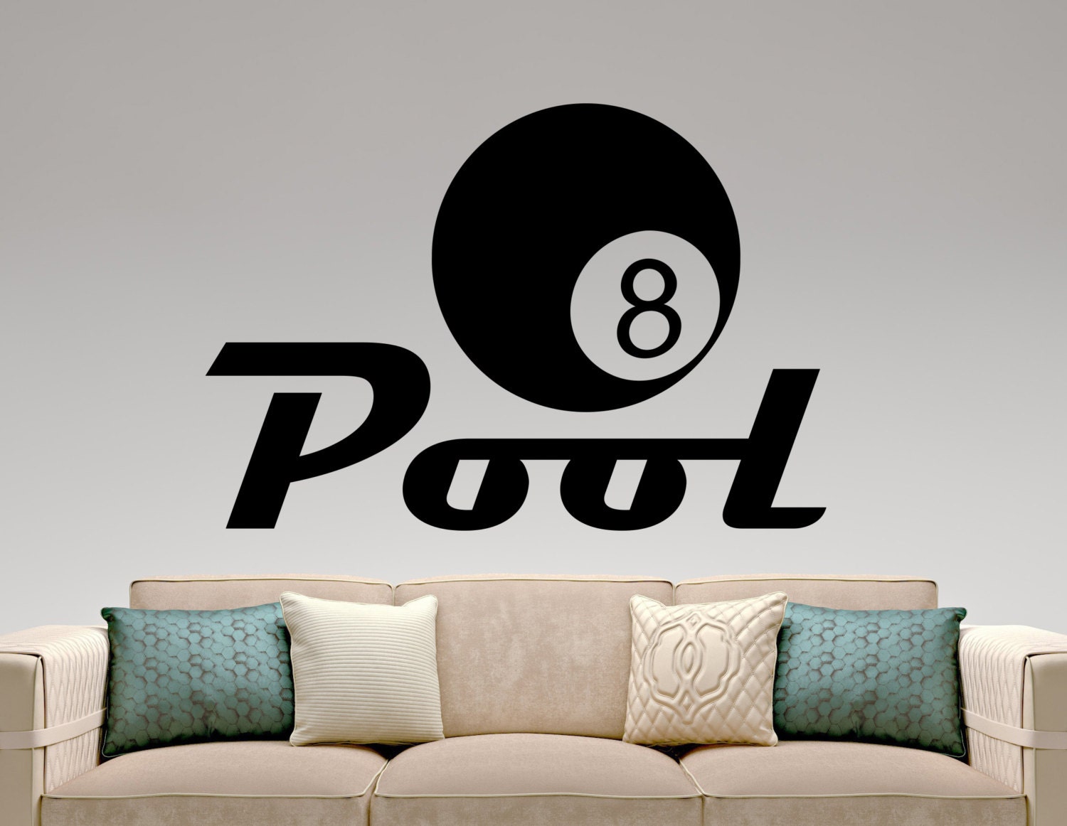 Billiard Wall Sticker Pool Decals Game Stickers Living Room
