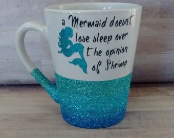 Ombre Glitter Coffee Mug - Mermaid