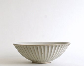 Shinogi bowl 8.3in (White, Made to Order for 2 Months ) / Koji Kitaoka (15005710-7SW)