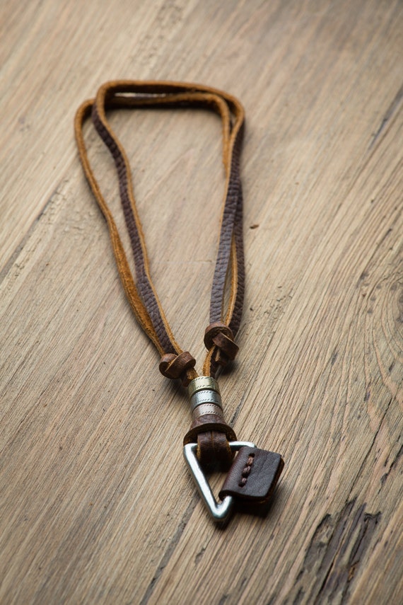 Leather Necklace Women // Travel Necklace // Women Leather
