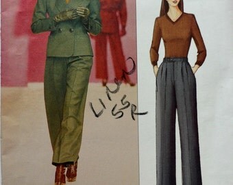 Uncut 2001 Vogue Sewing Pattern 2519; Size 8-10-12; Misses' Jacket and Pants; Yves Saint Laurent