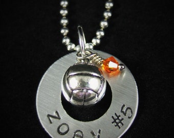 Volleyball Necklace or Keychain, Volleyball Team Gift, Volleyball Coach Gift, Beach Volleyball Gift