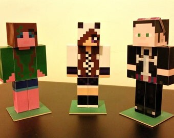 PERSONALISED Custom Minecraft character figure - professional quality paper model