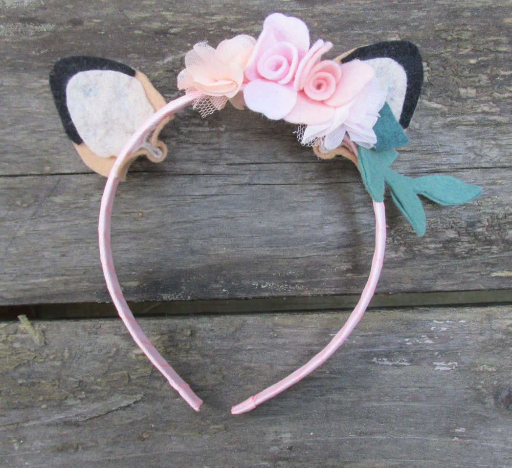 Deer Ears Headband Fawn Felt Ears Doe Ears by VivibellesBows