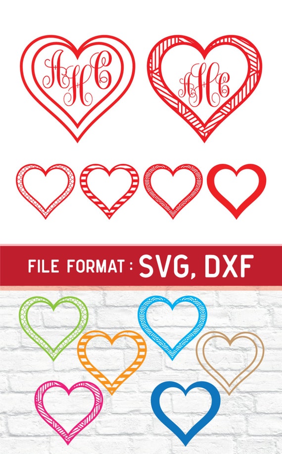 SVG Love Monogram Cricut Files Vinyl Cutters Couples SVG