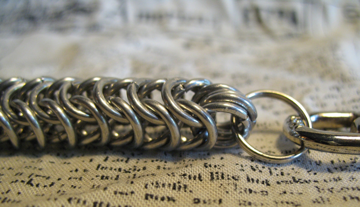 Aluminum Chainmail Keychain by RingOfWireChainmail on Etsy