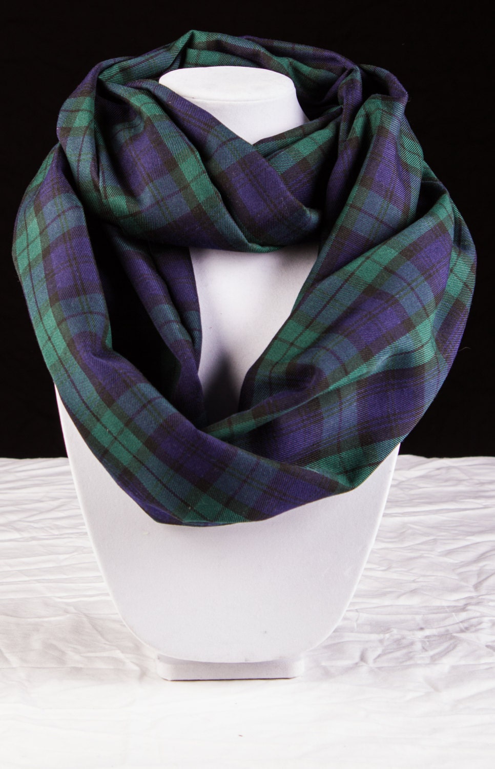 Black Watch Tartan Infinity Scarf