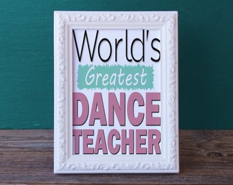 Dance Teacher Gift Printable Digital Print Dance Instructor