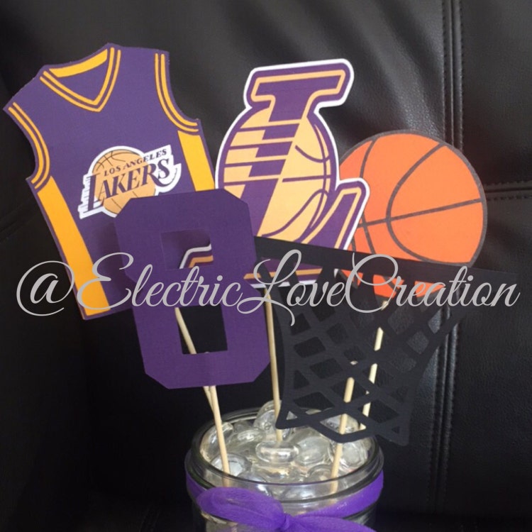 Los Angeles Lakers Centerpieces Set by ElectricLoveCreation