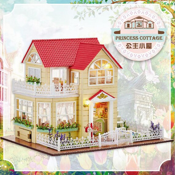 Princess Cottage Dollhouse DIY Kit Cute Room House Model With