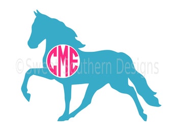Horse monogram SVG instant download design for cricut or silhouette