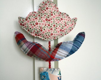 Textile home decoration, hand made, perfect wall hanging jewellery for any corner, or vase, or window in your home.