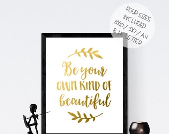 Be Your Own Kind Of Beautiful Wall Art kind is beautiful | etsy Be Your Own Kind Of Beautiful Wall Art kind is beautiful | etsy